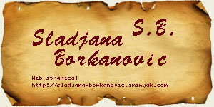 Slađana Borkanović vizit kartica